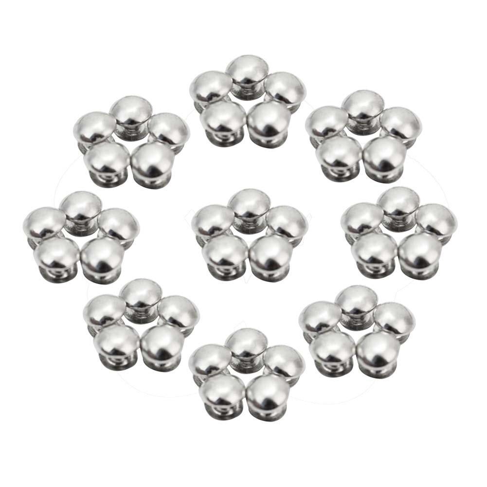 100x Silver Tone 7mm Paddestoel Dome Metal Studs Rapid Klinknagels Leathercraft Tassen Schoenen Kleding DIY Gereedschap Decoratie Punk Rock stijl