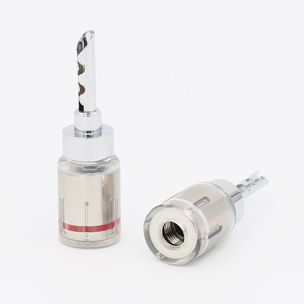 Rhodium plated BFA banana connector plug,Banana Plug Adapter Wire Speaker Connectors