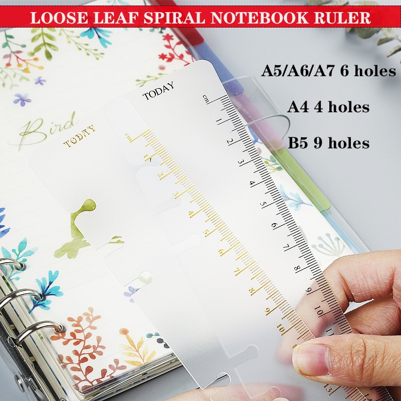 Regla A4 B5 A5 A6 A7 oro PP mate Frosted Planner Agenda Dokibook para 6 agujeros cuaderno con espiral y hojas sueltas organizador