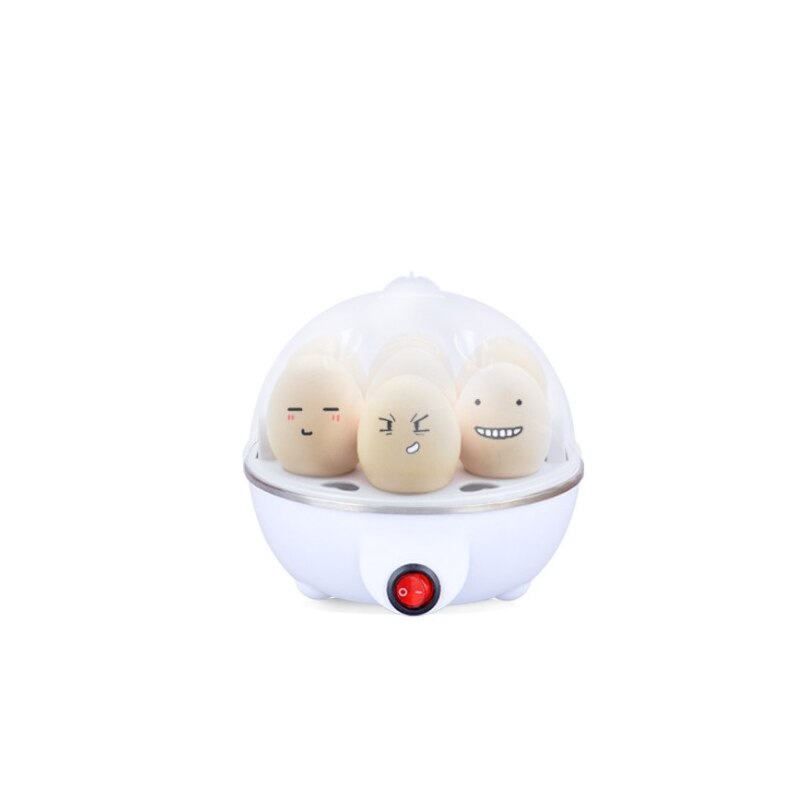 Electric Egg Cooker, Omelet, Scrambled, Soft, Medium, Hard-Boiled Boiler Cooker with Auto Shut-Off and Buzzer, Measuring Cup In: White