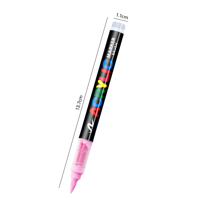 One direct liquid acrylic marker paint brush pen painting stone ceramic glass wood canvas making drawing graffiti coloring pen: Orange