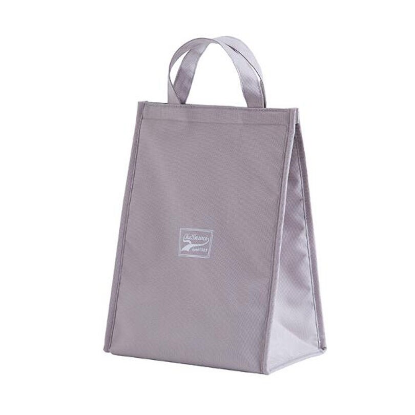 Weibliche Sumple Mittagessen Lebensmittel Kasten Tasche Isoliert Thermischen Picknick Mittagessen Taschen für Frauen freundlicher Männer Kühler Tote Tasche fallen: grau-groß