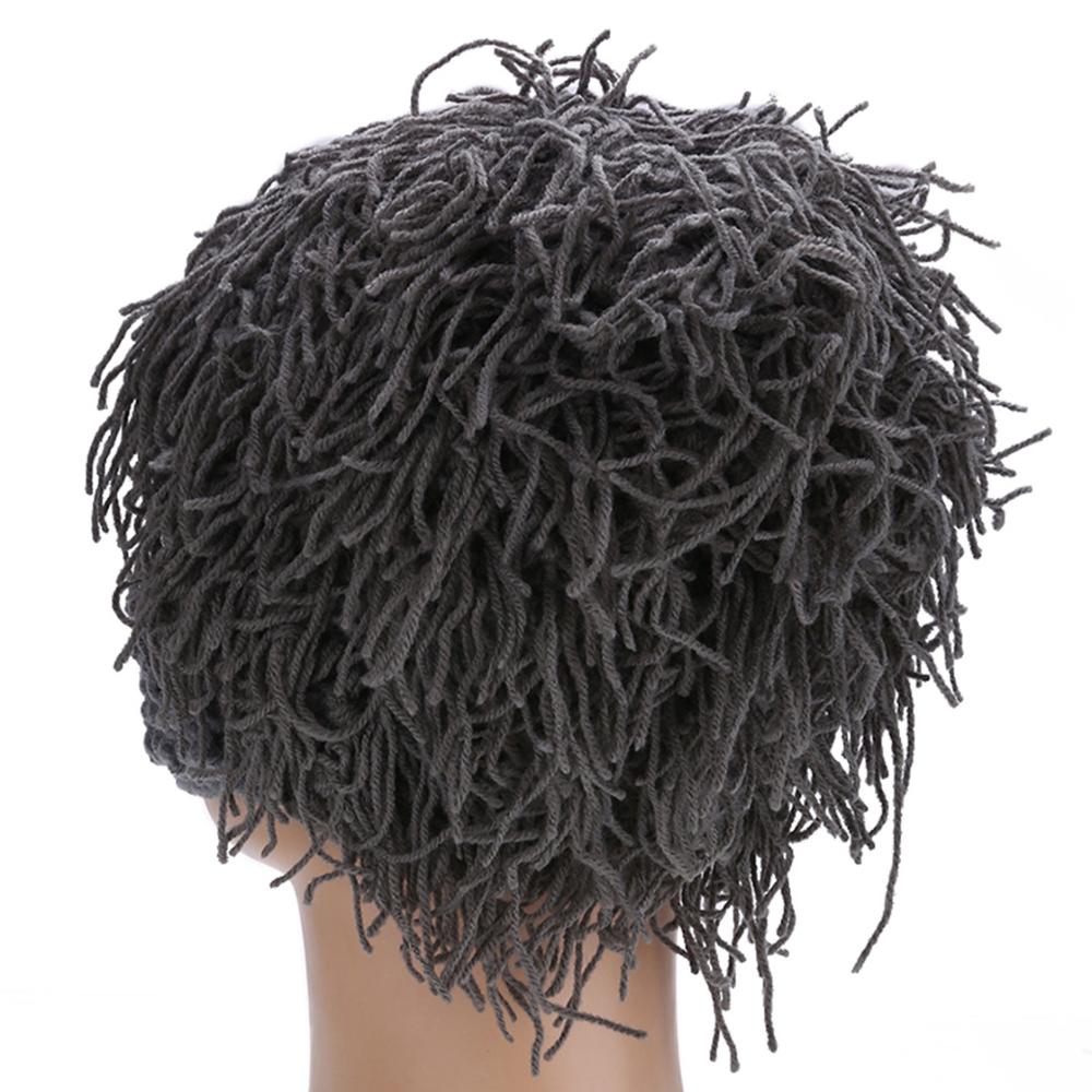 NaroFace Handmade Knitted Men Winter Crochet Mustache Hat Beard Beanies Face Tassel Bicycle Mask Ski Warm Cap Funny Hat