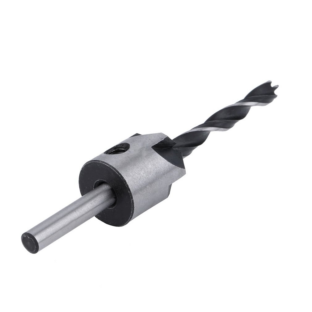 5 fluit Verzinkboor Boor Set Ruimer Houtbewerking Afschuining Thuis Gereedschap