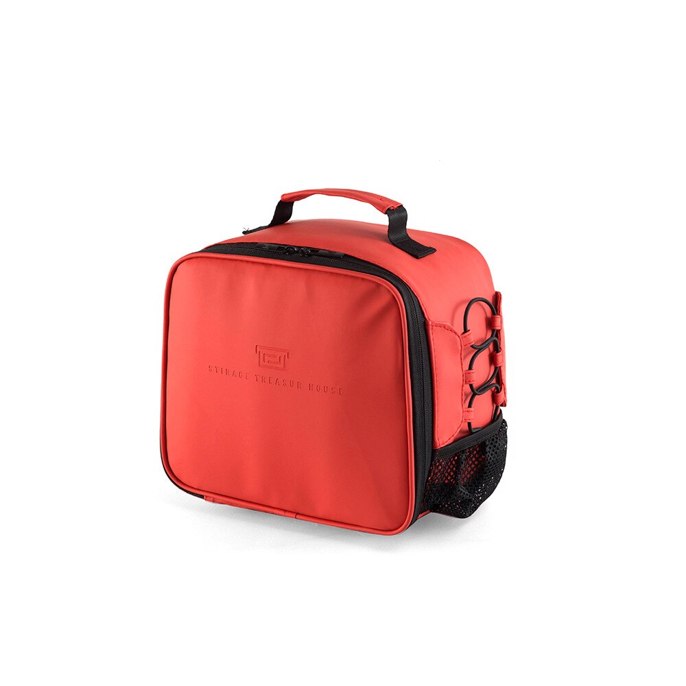 Reizen Pu Aluminiumfolie Koeler Grote Geïsoleerde Zak Voedsel Waterdichte Tas Kinderen Lunch Box Volwassen Ijs Zak: Red