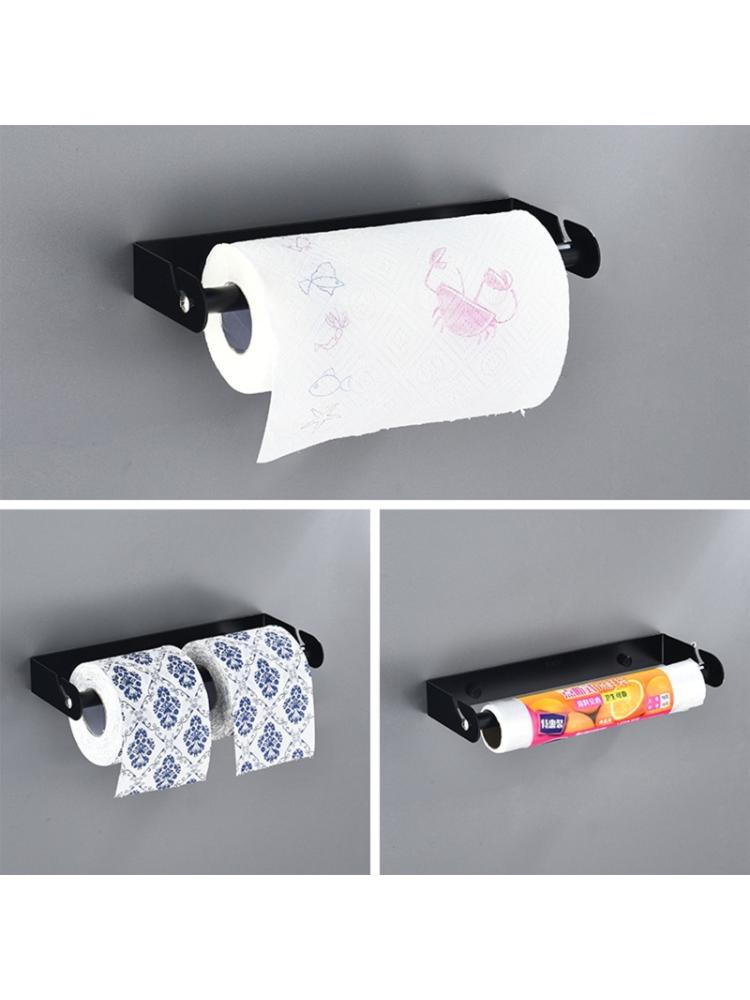 Väggmonterat vävnadspapper i rostfritt stål hängande hållare badrum toalettpapper handduksförvaringsställ