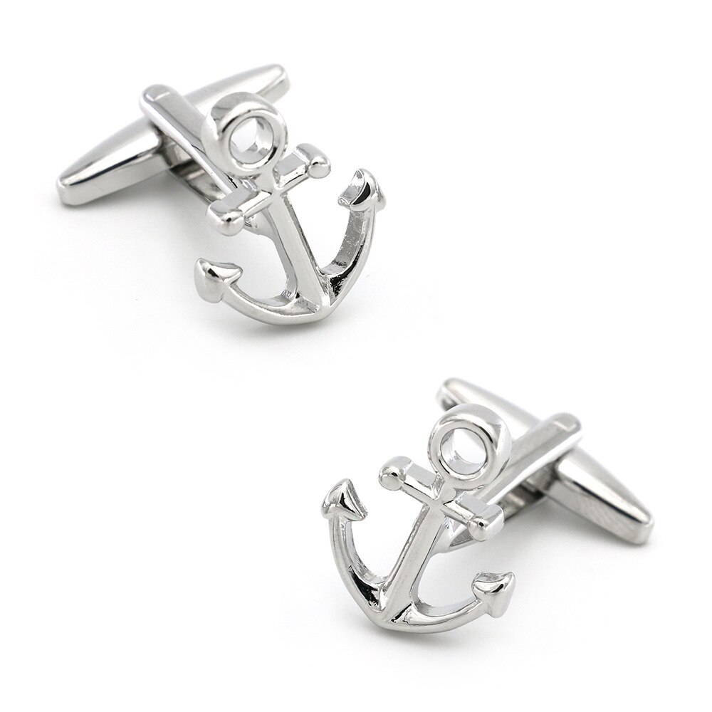 Gemelos de estilo francés con personalidad para hombre, para negocios y banquetes, Cocktail Party para puños de la camisa, botones, gemelos de ancla