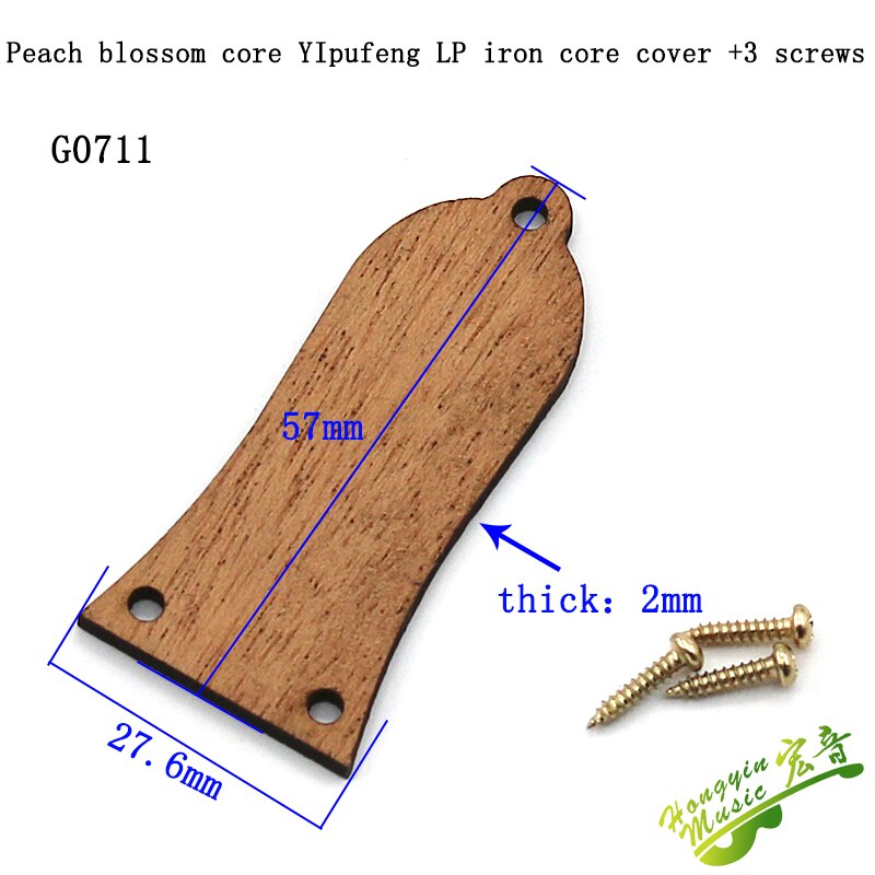 1 Piece Acoustic Guitar Electric Guitar Truss Rod Cover Iron Core Bell-Shaped 2 Hole 3 Hole LP SG Matching screw: MAHOGANI G0711