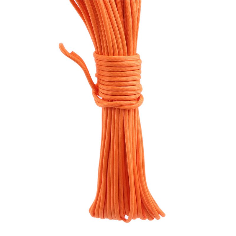20m 9 Strands Bright Luminous Cord Nylon Parachute Rope For Outdoor Climbing Camping Buckle Rope Soild Color Tent Rope