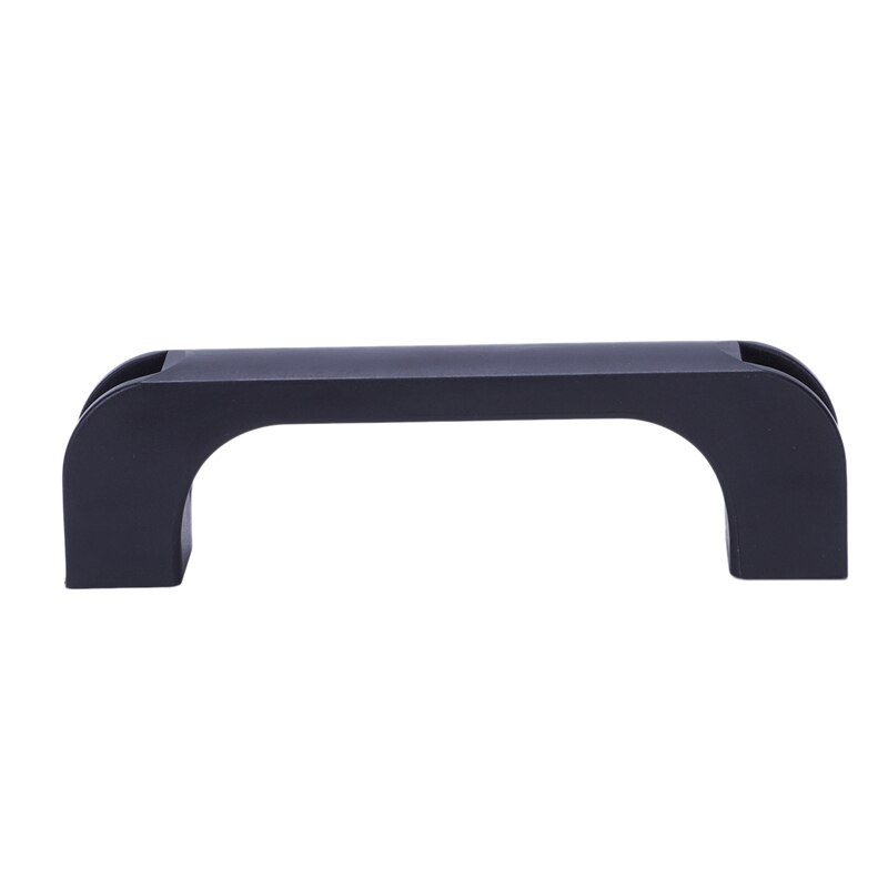 2 PCS D Shape Plastic Furniture Pull Handle Black