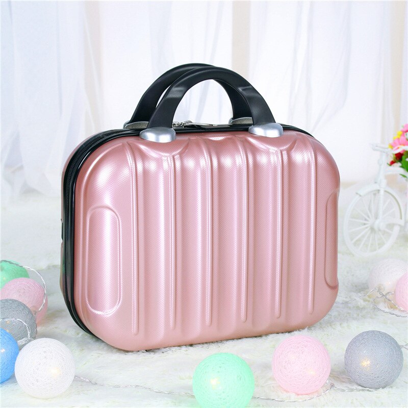 Waterdichte Cosmetische Case Vrouwen Cosmetische Zakken Beauty Koffer Make-Up Tas Reizen Make Up Case Schoonheidsspecialiste Draagbare Toiletartikelen Doos: Rose gold