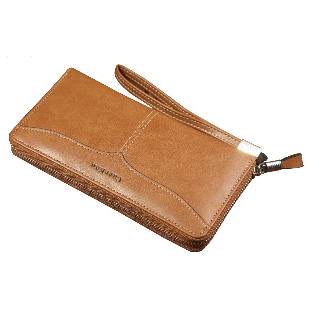 Catei Karrui Men's wallet business casual large-capacity clutch bag soft oil wax leather multi-card mobile phone bag