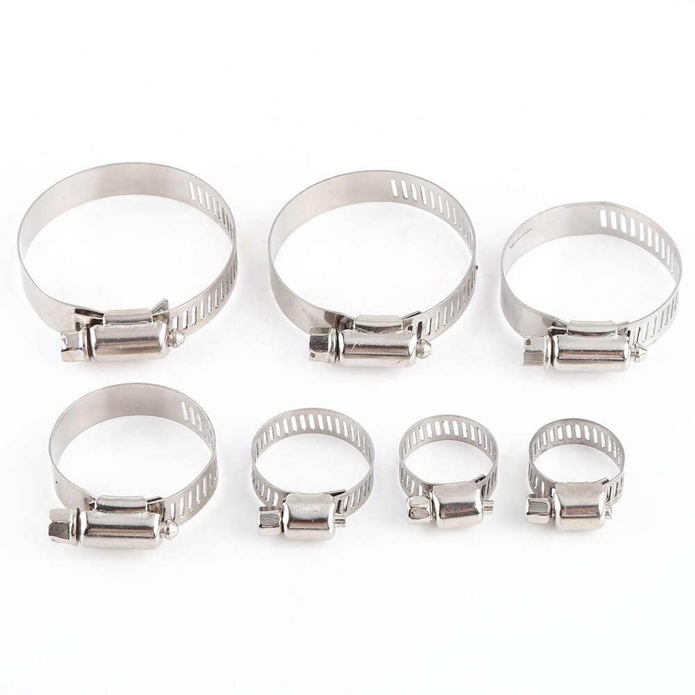 Stainless Steel Drive Hose Clamp Tri Clamp Adjustable Screw Band Fuel Line Pipe Gear Clip Clamp Tube Fasterner Spring Clip