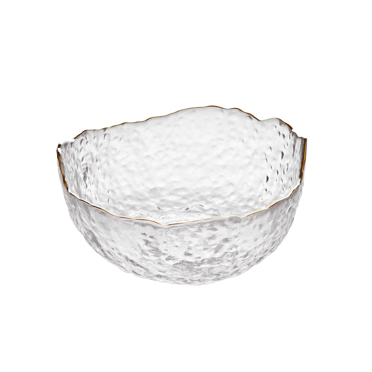 Bol à salade Transparent en verre doré 3 tailles vaisselle domestique étudiants soupe aux nouilles, Dessert bol à fruits, service Transparent bol à mélanger: M