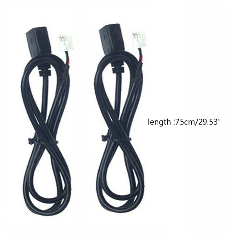 2Pcs 4Pin + 6Pin Connector Usb-kabel Voor Auto Radio Stereo 1M Usb Kabel Usb Adapter