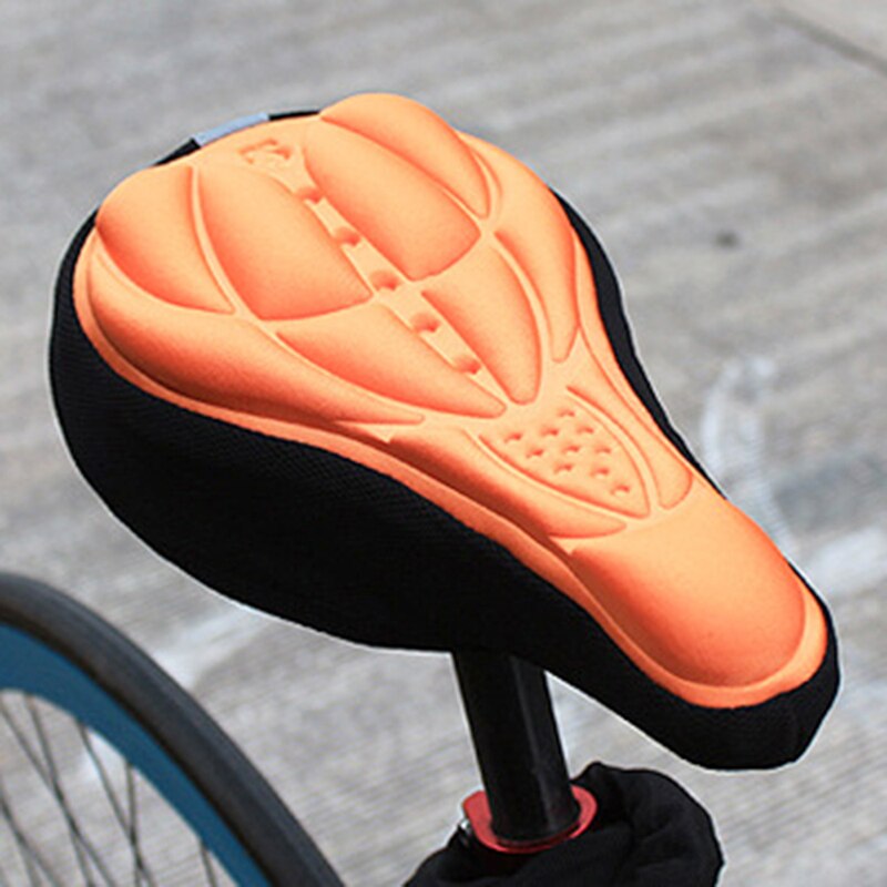 Neue 3D Fahrrad Sattel Sitz NEUE Weiche Fahrrad Sitz Abdeckung Komfortable Schaum Sitzkissen Radfahren Sattel für Fahrrad Fahrrad Zubehör: Orange