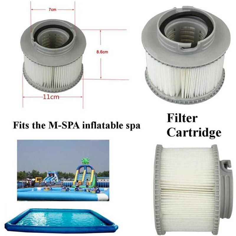 Filtre pour MSPA outil rond piscine gonflable passoire universelle pièce de bain à remous cartouche filtrante de remplacement Spas