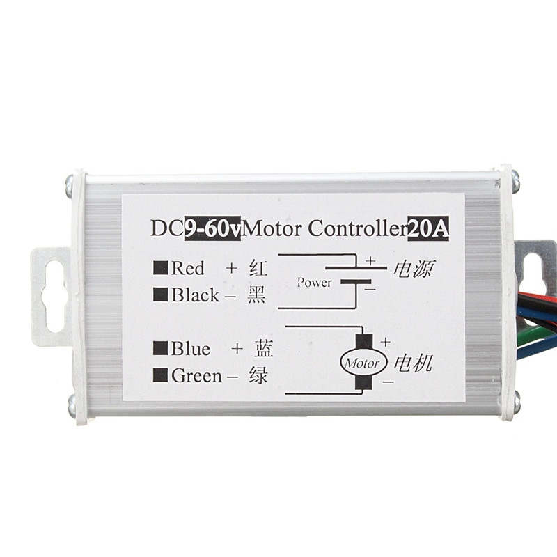 Dc 12v 24v 36v 48v kääntyvä moottorin nopeuden säätö pwm -säädin pwm dc -nopeussäädin