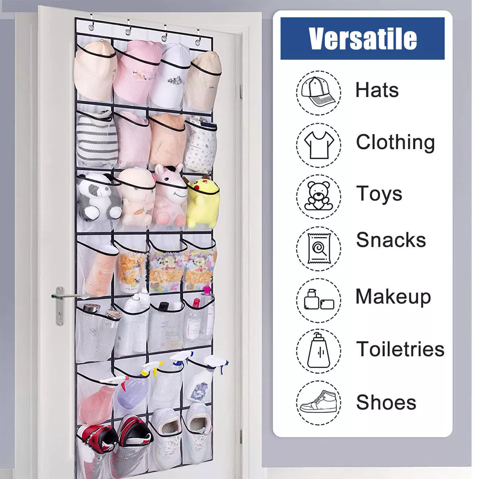 Over The Door Shoe Organizer 28 Pockets Hanging Storage Holder Hanger Bag Closet