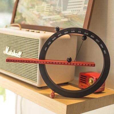 Desk Planner Calendar Office Table Accessories Manual Wall Calendar Ornaments Novelty Birthday Calendar: Black