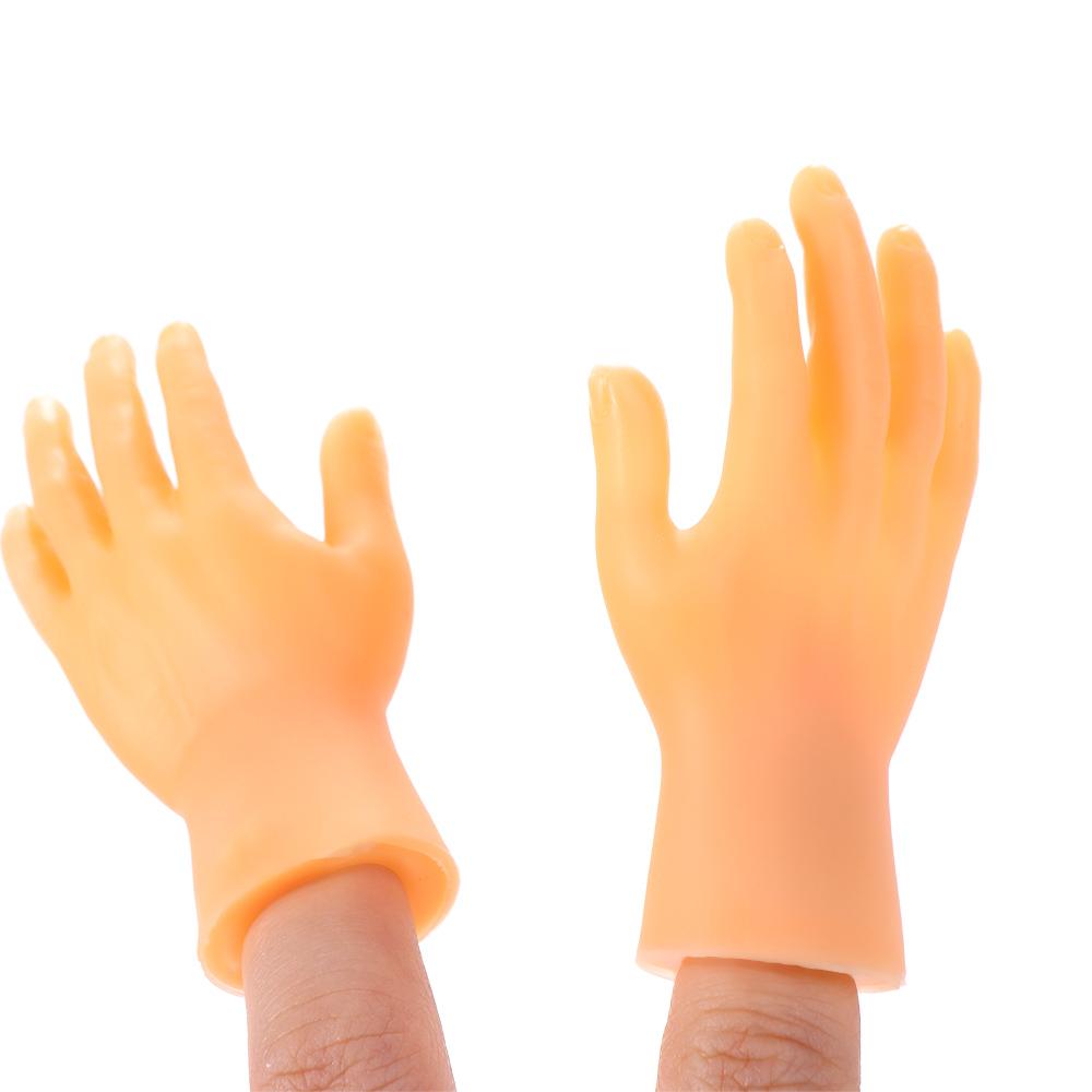 1 paio di mani minuscole dito divertente dito agitarsi piccola mano palma stuzzicare gatto animale domestico festa Halloween Cosplay puntelli novità giocattoli