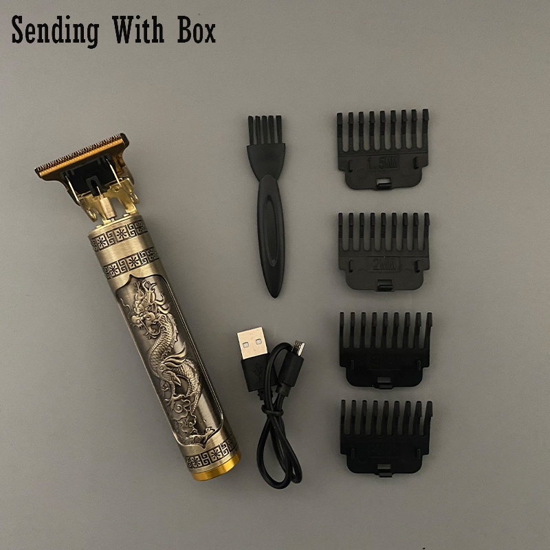 maquina T9 aparador de barba maquina de cortar cabello 2022 novos clippers óleo para máquina corte cabelo profissional por barbeador elétrico para homens maquina cabelo barba vintage t9 máquina t9 aparador cabelo: Dragon and phoenix