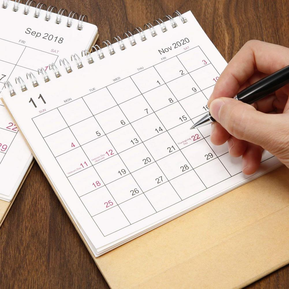 Bureau Kalender Desk-Top Flip Kalender Stand Voor Kantoor Tafel Planner Leraar Familie datum – Grandado