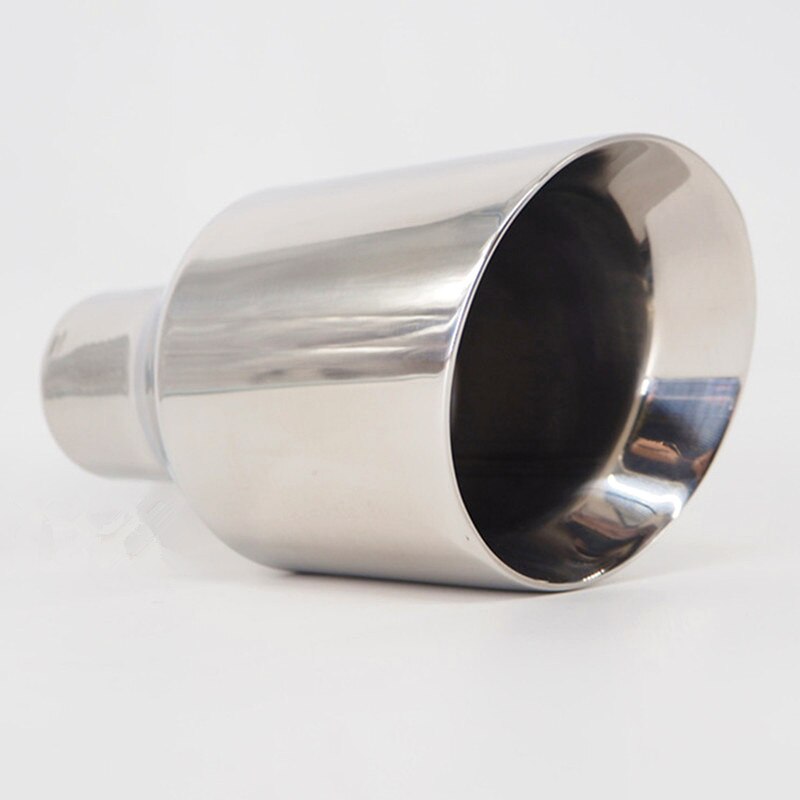 Reejim 65*114*200 Slanted Cut Outlet Blue Burnt Slanted Stainless Steel Universal Car Muffler Tip Car Exhaust Tip Car-Stying