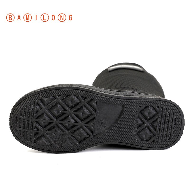 BAMILONG nouvelles bottes hautes longues sur le genou petite fille princesse bottes enfants élastiques bottes automne hiver filles bottes Y345