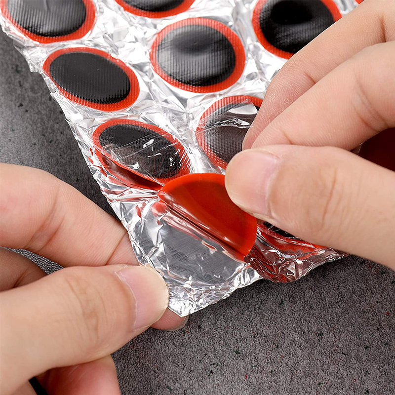 96/48PCS Rubber Puncture Patches Bicycle Tire Tyre Tube Repair Cycle Patch Kit No Glue Bicycle Inner Tube Puncture Repair Tools