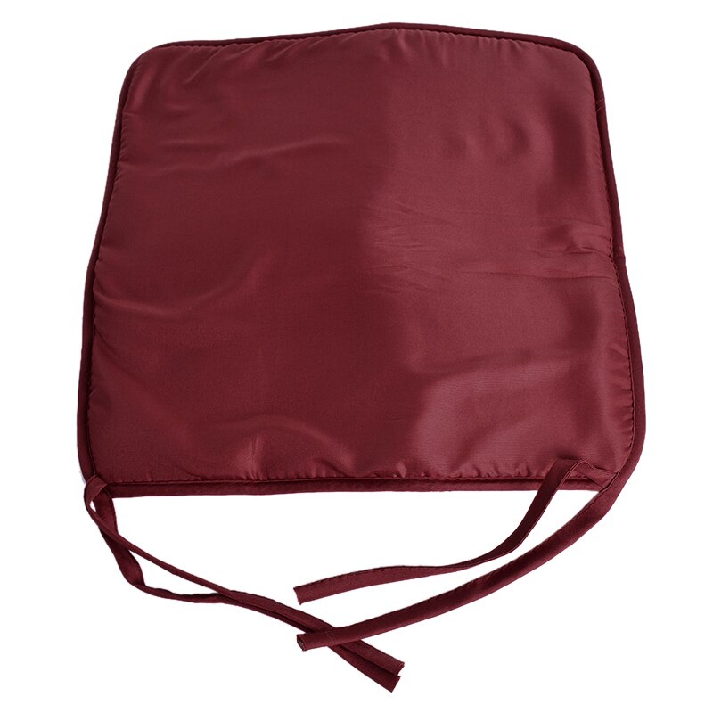 Meerdere Stijlen Vierkante Katoen Sofa Stoelen Zitkussen Blad Gedrukt Antislip Zetel Eetkamerstoel Pads Kussen Zacht Kussen: Dark red37cm