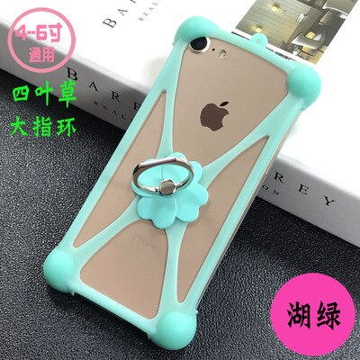 Haier Alpha A1 A3 Lite A6 A7 I8 E11 P10 P11 P8 E7 E13 cas Rotation Anneau Téléphone couverture Haier G50 G51 G7s T51 étui Universel Doux: Lake green