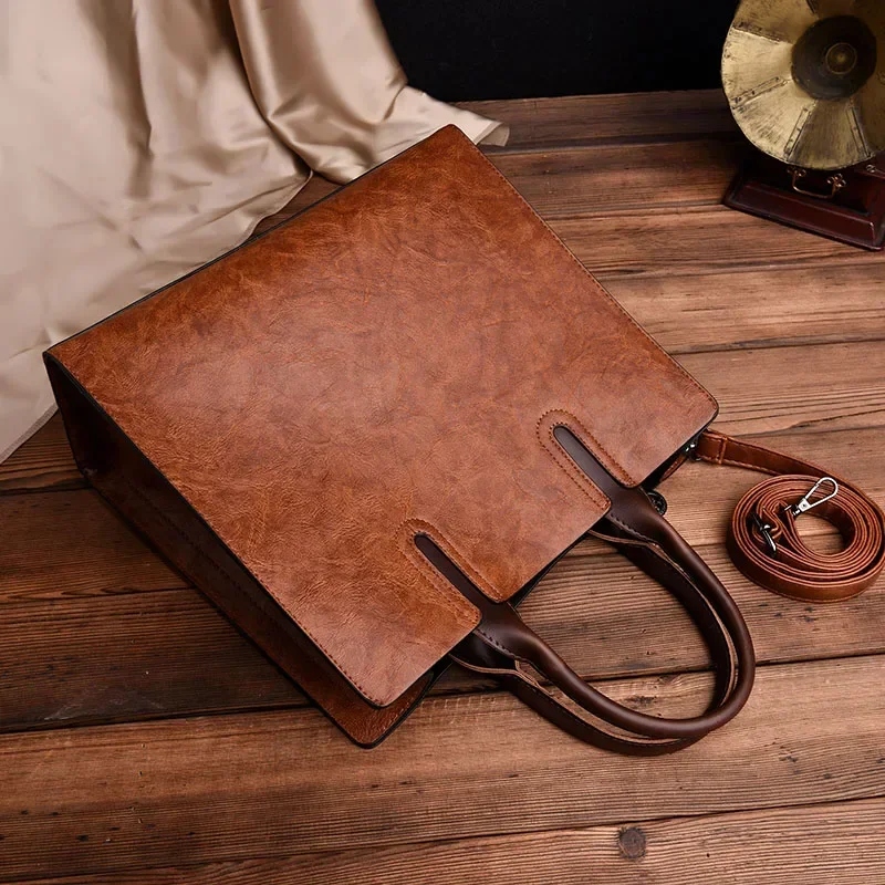 Vintage Olie Huid Lederen Grote Casual Tote Vrouwen Tassen Vrouwen Handtassen Schouder Crossbody Tas Messenger Bags sac