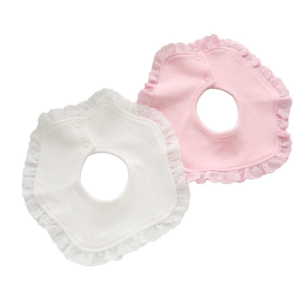 Kant Boog Slabbetjes Bamboe Baby Wit Roze Burp Doeken Set Pasgeboren Baby Meisje Jongen Mooie Cutebibs Bandana Voor Baby Speeksel handdoeken