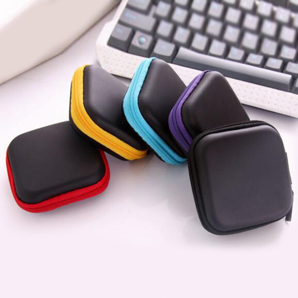 Portable Silicone Coin Purse Mini Round Bag For Earphone SD Cards Cable Cord Wire Storage Key Wallet