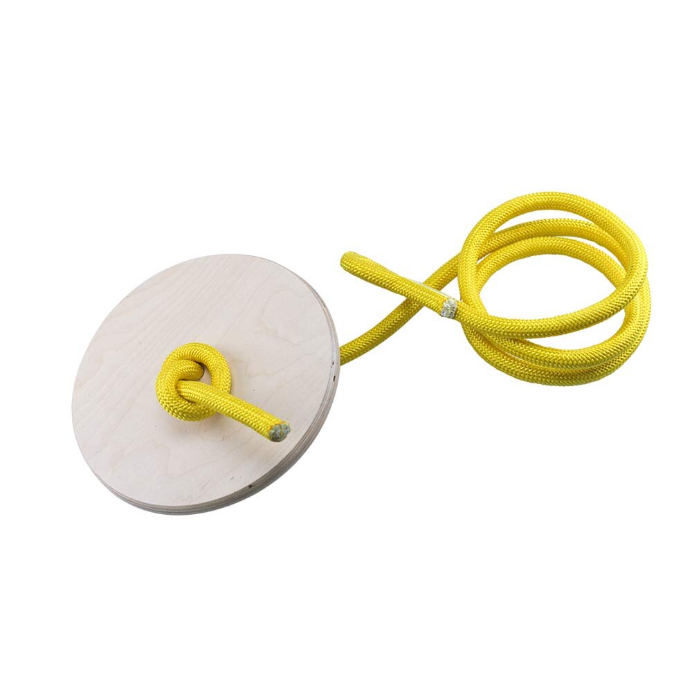 Kids Outdoor Wood Round Swing Disc Tree Swing High Strength Load-Bearing Wooden Disc Swing Round Swing Seat