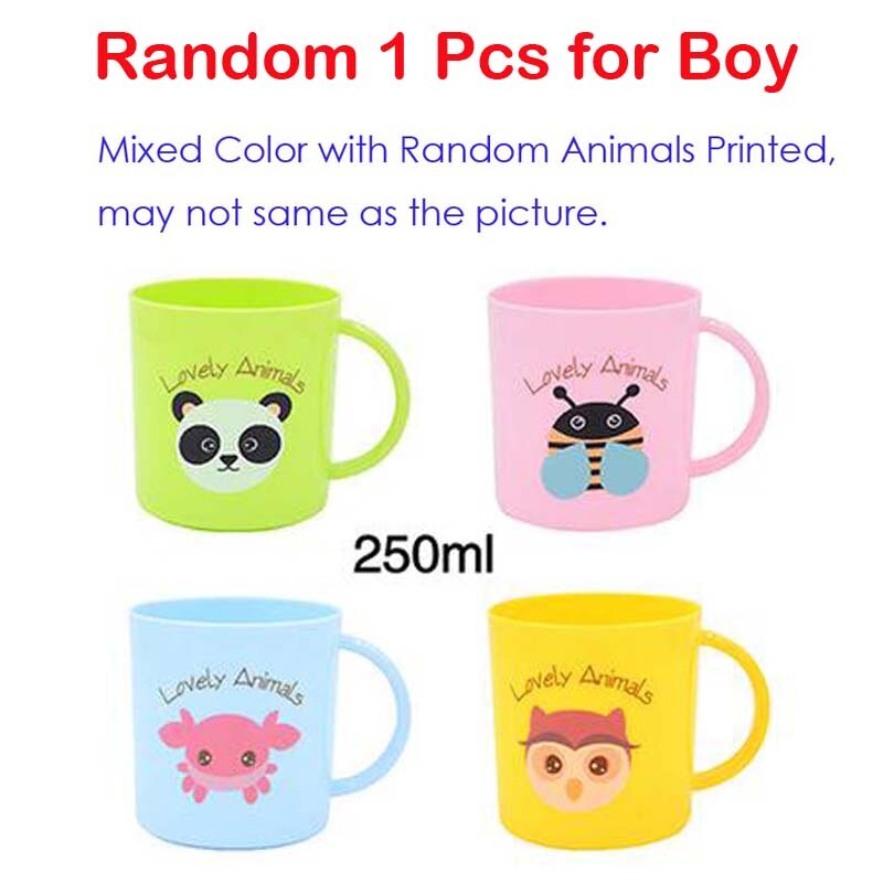 Taza de agua de 200ml para bebé, vaso de alimentación de bebé de Salud Ambiental, vaso de zumo de leche de dibujos animados para niños, 1 ud.: Boy Animal Cup