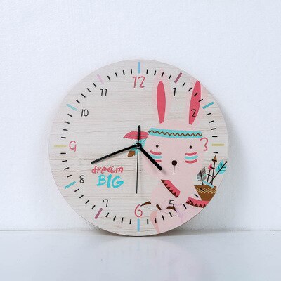 Modern Unicorn Wall Clock Sticker Mute Digital 3D Wall Clock Living Room Children'S Room Cartoon Decoration: 4