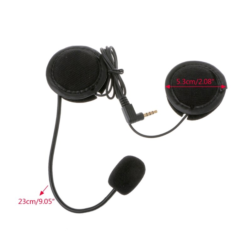 casco de motocicleta para micrófono altavoz accesorio suave para intercomunicador de motocicleta trabajo con enchufe de 3,5mm