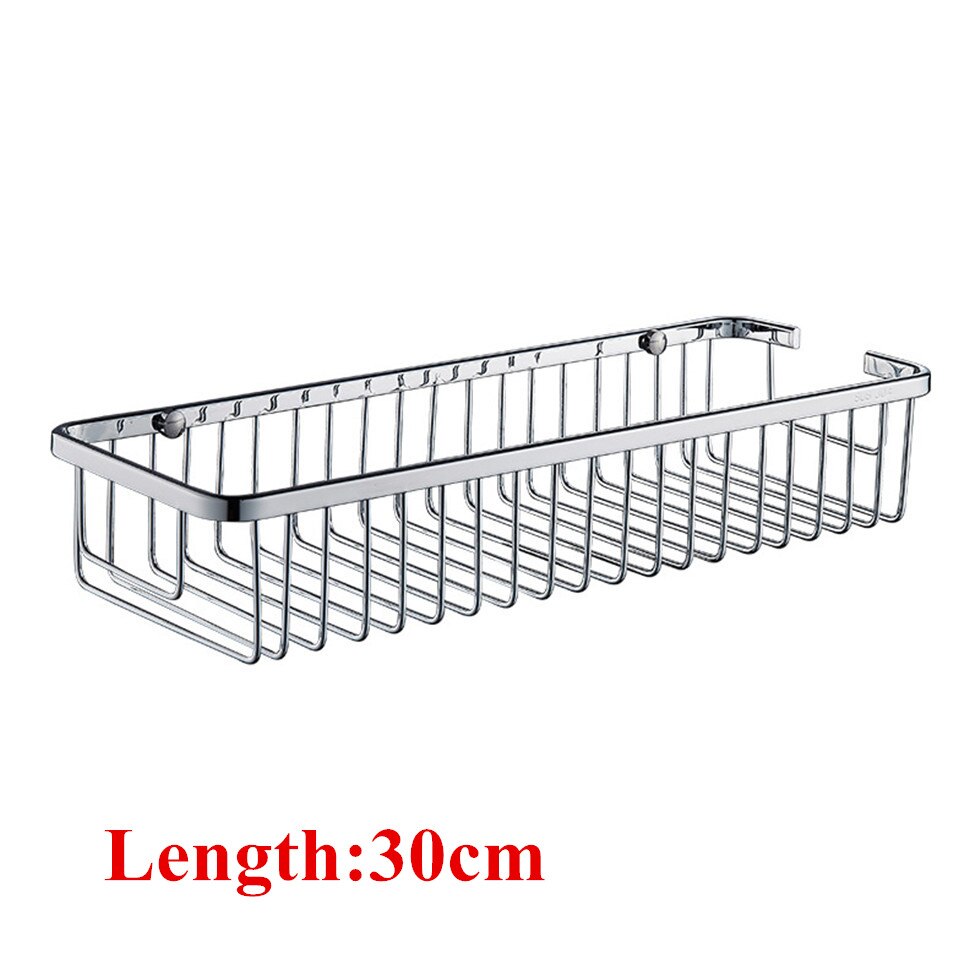 Väggmonterad badrumskorg 304 rostfritt stål duschkadeförvaringshylla för schampotvålhållare etagere tipi repisa: Längd 30cm