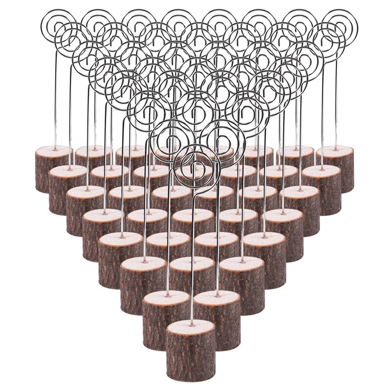 Css 30Pcs Tafel Naam Card Stand Houder Met 35Pcs Kraft Plaats Kaarten Bulk Voor Bruiloft Of Home Party tafel Nummer Teken, rustieke Tab: Default Title