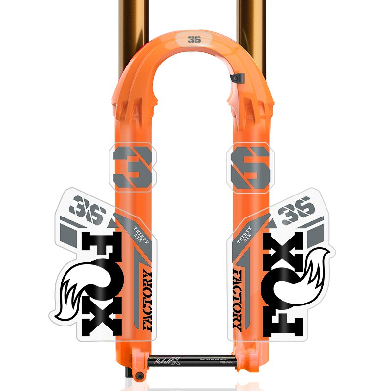 Fox Float Fabriek 36 Am Mountainbike Vork Stickers Mtb Mountain Fox Float 36 Laatste Voorvork Decals: black grey clean btm