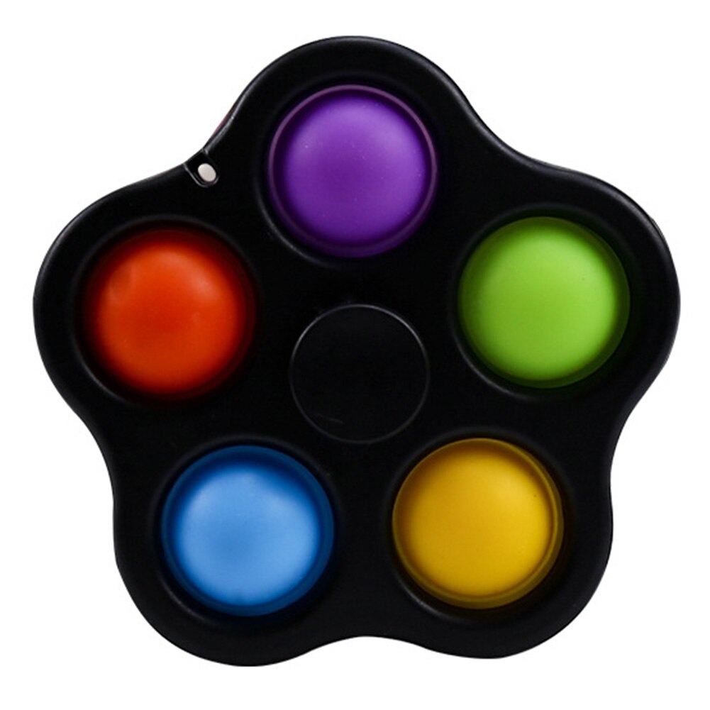 Silikon drücken-blasiert Sensorischen Zappeln Spielzeug Autismus Spezielle Bedürfnisse Blume bilden Stressabbau Spielzeug für Erwachsene Art: schwarz