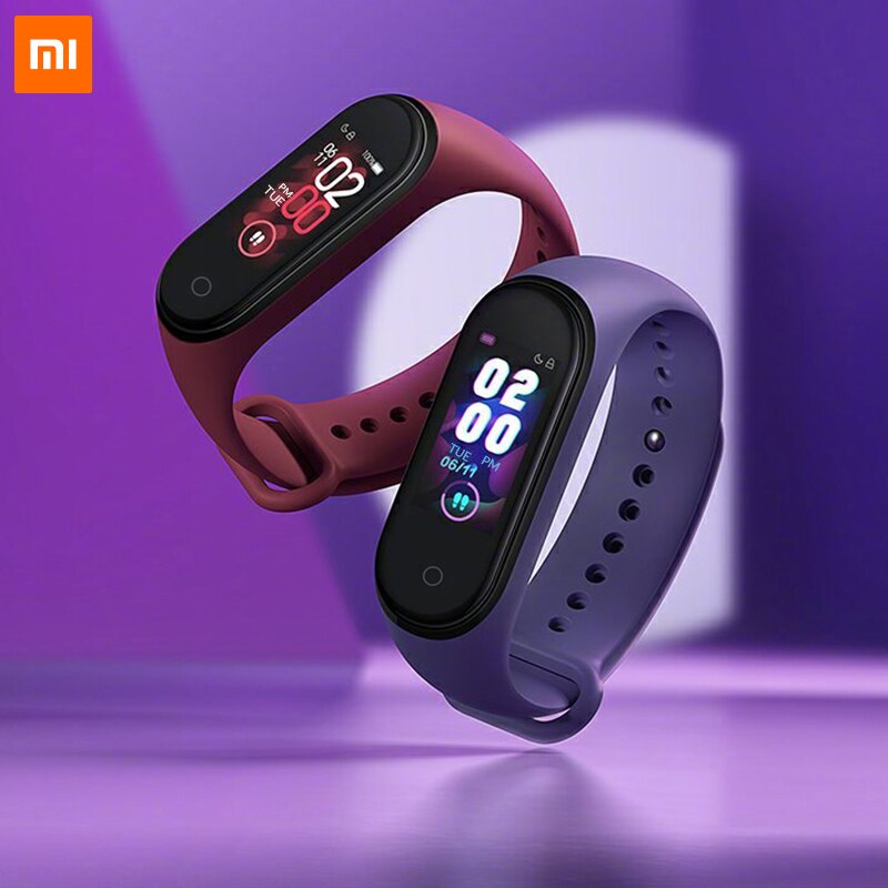 Originale Xiao mi mi fascia 4 Globale versione Di Smart braccialetto 3 Di colore schermo AMOLED mi FASCIA 4 Fitness Traker Bluetooth smartband