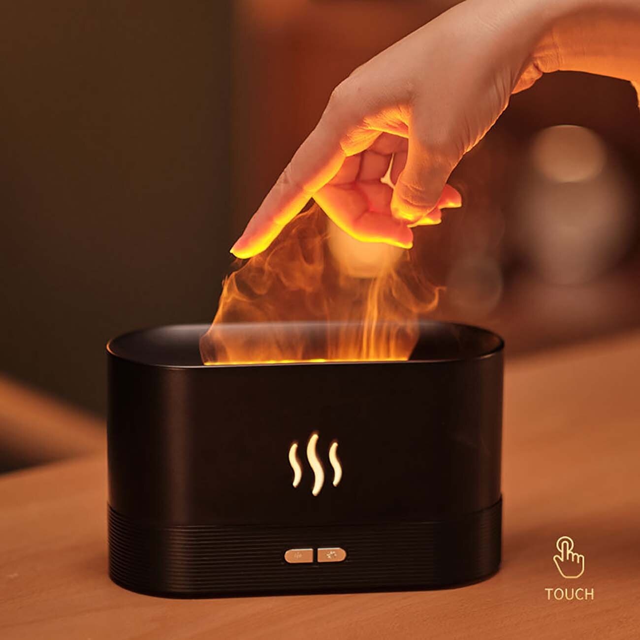 200ML Flame Air Humidifier USB Remote Control Aromatherapy Humificador Diffuser Three-speed Timing Humidifier Home Decor