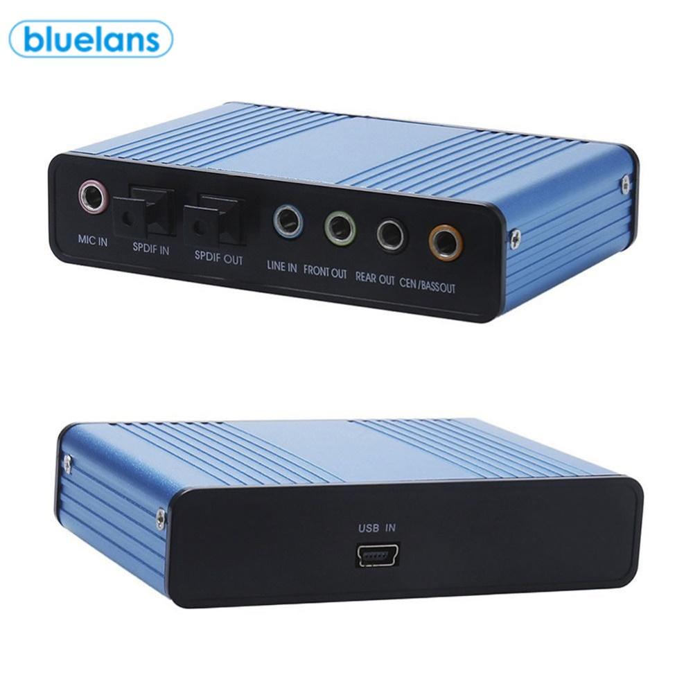 External 6-Channel 5.1 Audio USB Sound Card Adapter For Portable Computer Supports 4-Channel Sound Card Up to 48KHz