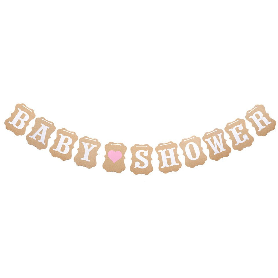 Baby Douche 1st Verjaardag IK BEN EEN Banner Papier Kraft Baby Jongen Meisje Mijn eerste Partij Decoratie Een Jaar Verjaardag DIY Supplies: baby shower pink