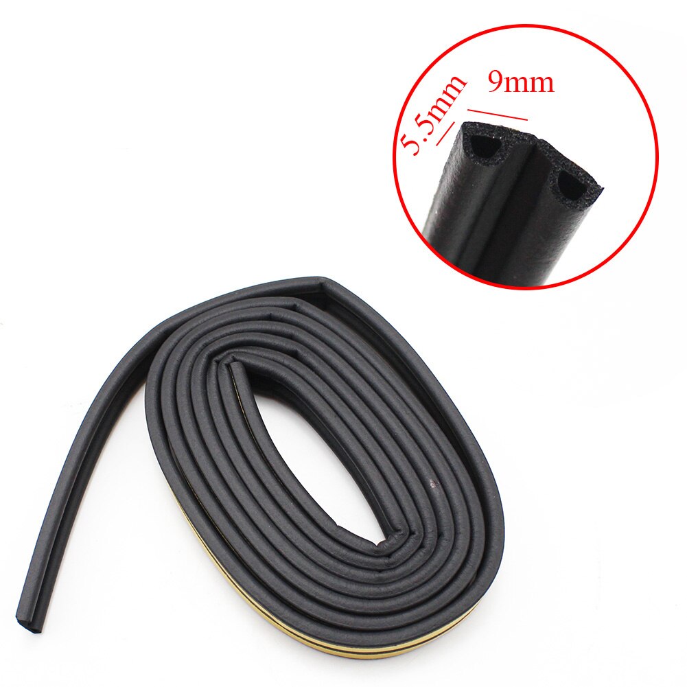 Junta de goma para puerta y ventana, tira de sellado insonorizada de 5M P, burlete de espuma de goma, ventanas, tira de colisión de puerta sellada: Black(9x5.5)