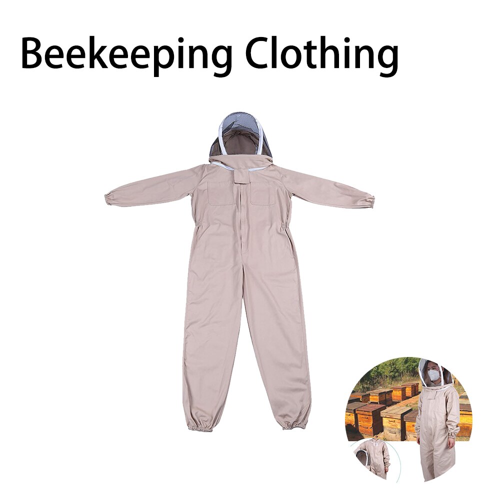 Bijenteelt Koffie Kleur Overall Kleding Vervanging Hoed Full Body Pak Unisex Siamese Bee Kleding Voor Imker