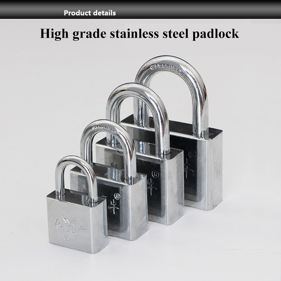 Stainless Steel Padlock Wolf Head Brass Lock Small Locks Door Locks 20mm 25mm 30mm 40mm Not Rust Lock Core Include 3 keys
